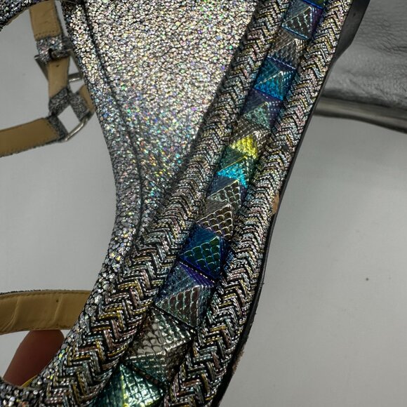 Louboutin Metallic Sparkle Nappa Mica Pyraclou 110 - Size 39 - Picture 8 of 8